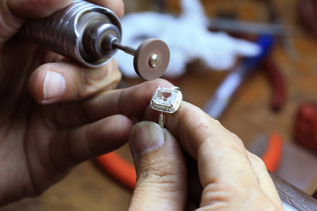 jeweler repairing a ring - Sol's Jewelry & Loan