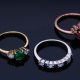 White, Rose & Standard Gold Rings with Gemstones