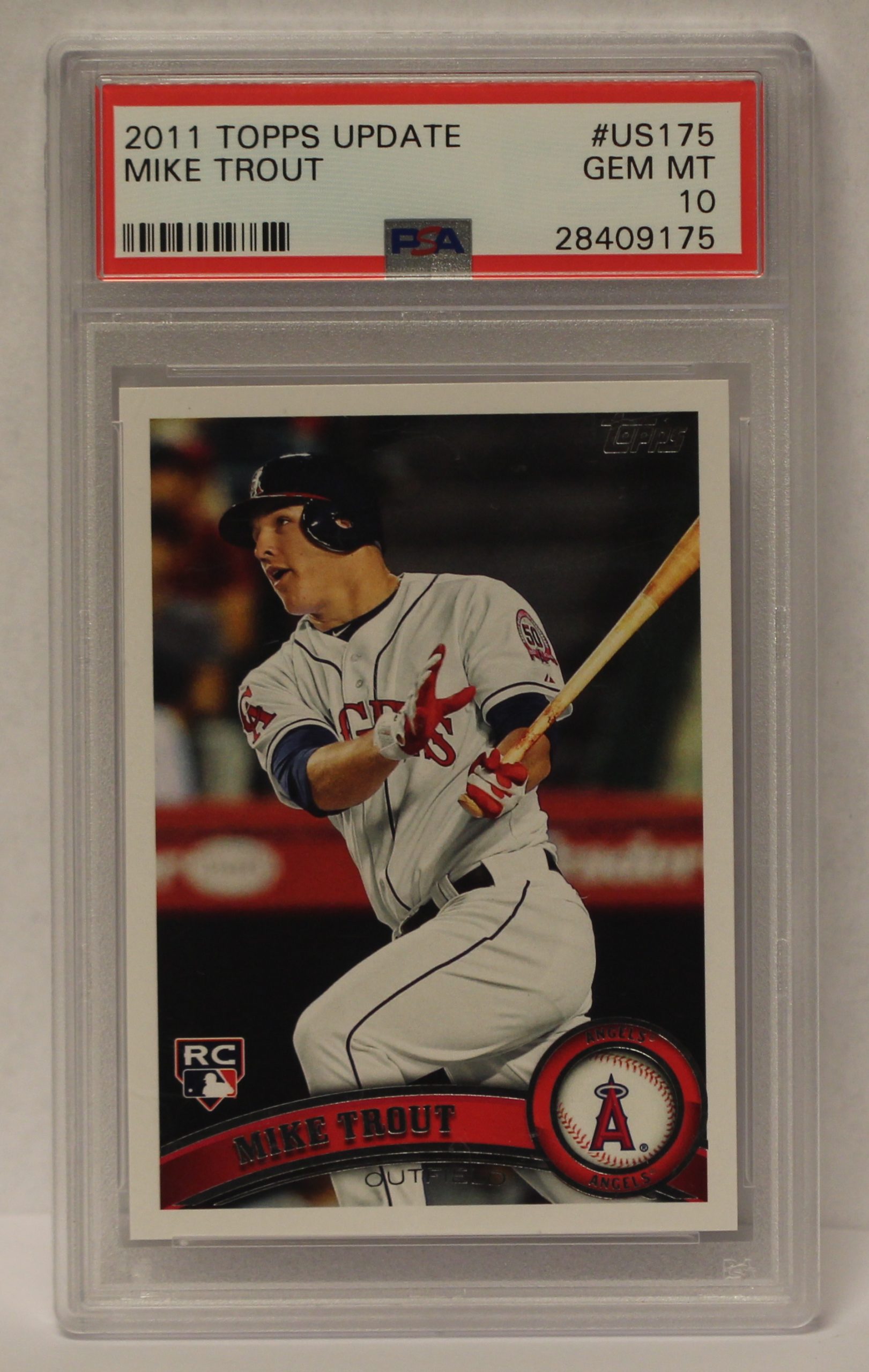 2011 Topps Update MIKE TROUT Rookie Card (#US175) PSA 10
