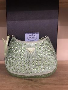 Prada Cleo Handbag in Green Leather